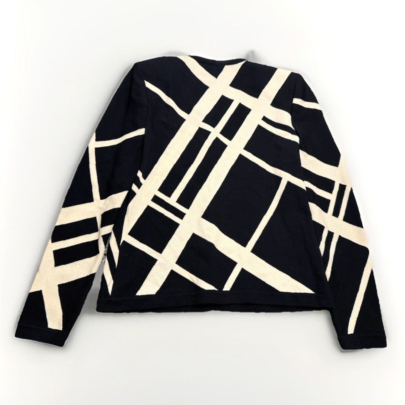 St. John St John Collection Knit Cardigan Jacket Geometric Print Embellished Buttons Women 2 Multicolor Cardigan Knit Button Geometric St John Collection Size XS / US 0-2 / IT 36-38 - 6 Thumbnail