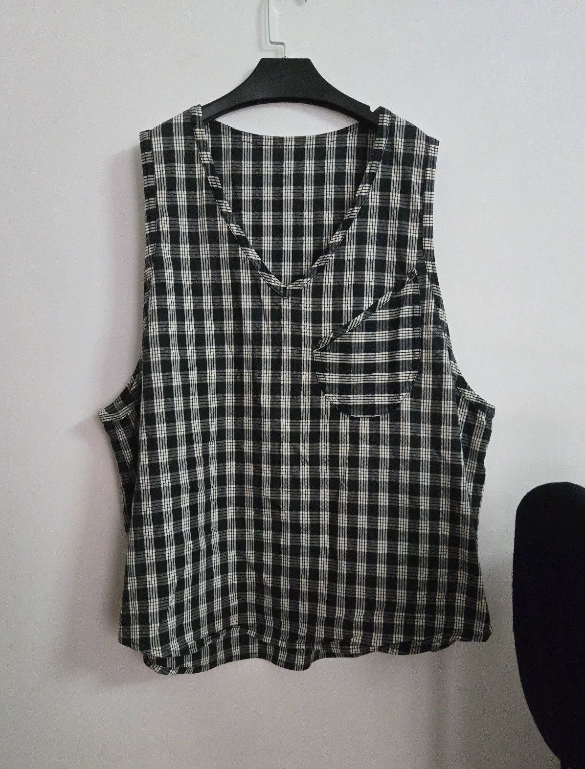 Classic Black and White Check Vest