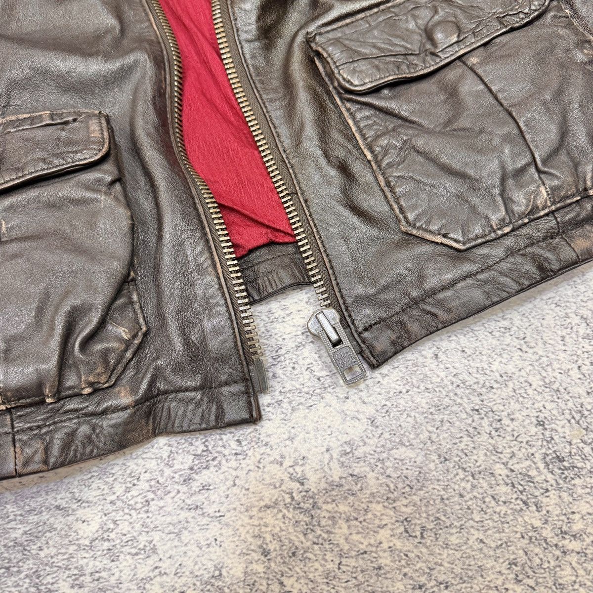 Superdry Superdry Brad Leather Jacket Dark Brown L size Size US L / EU 52-54 / 3 - 16 Thumbnail