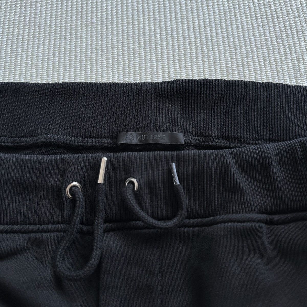 Helmut Lang HELMUT LANG 3D Logo Print Black Sweatpants Size US 35 - 4 Thumbnail