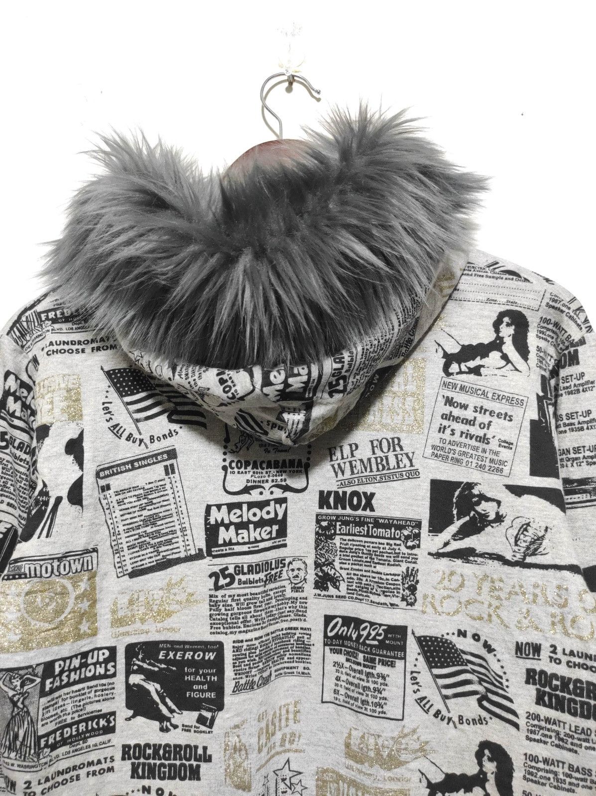 Japanese Brand Lock Heaven newspapper double zip fur hoodie LGB style Size US S / EU 44-46 / 1 - 20 Thumbnail