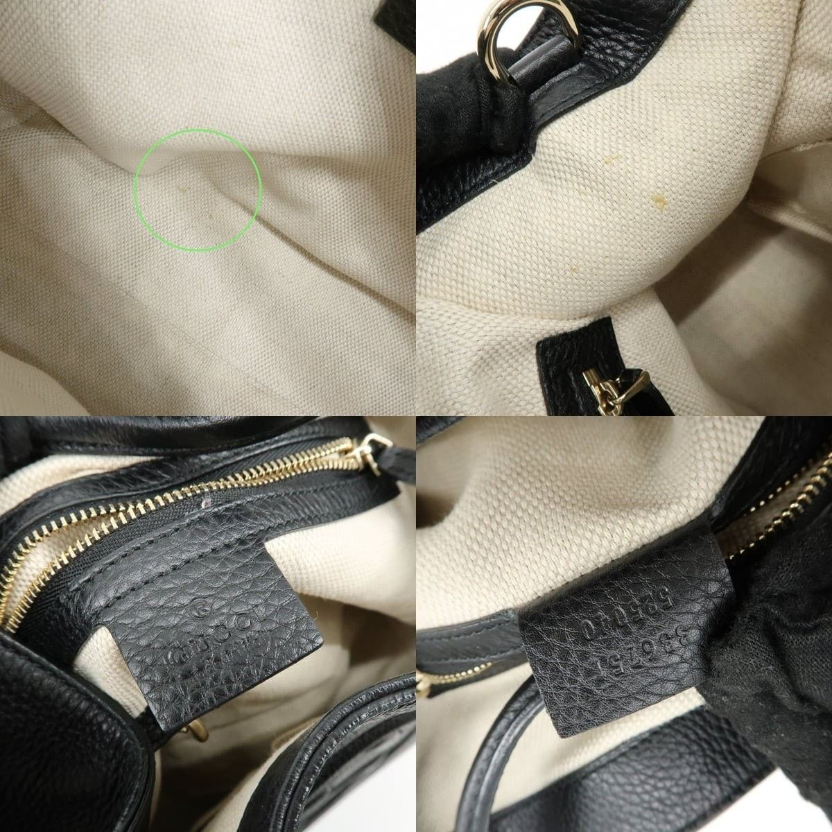 Gucci Gucci Soho Interlocking G Shoulder Bag Calfskin Black Size ONE SIZE - 6 Thumbnail