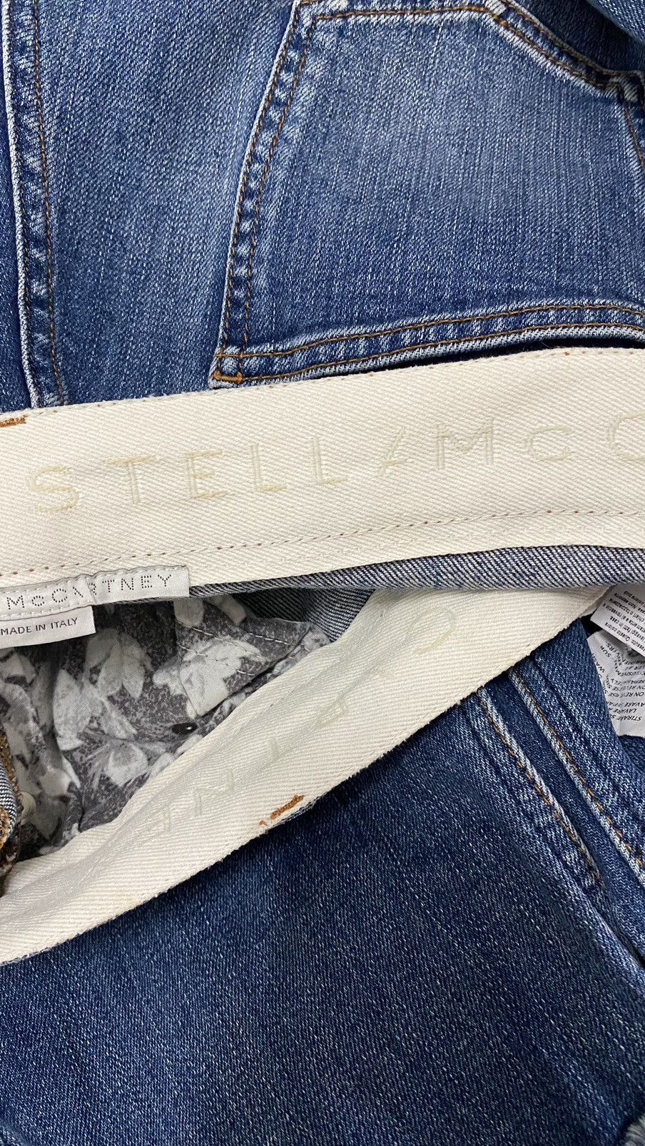 Stella McCartney Stella Mccartney Distressed Denim Patchwork Blue Jeans Pants Size US 35 - 20 Thumbnail