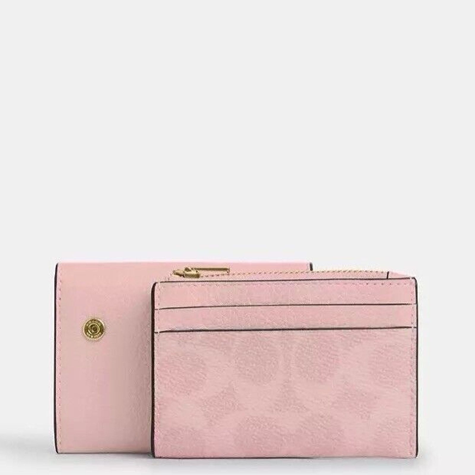 Coach NWT Coach Card Holder Wallet Canvas CZ034 Powder Pink Size ONE SIZE - 7 Thumbnail