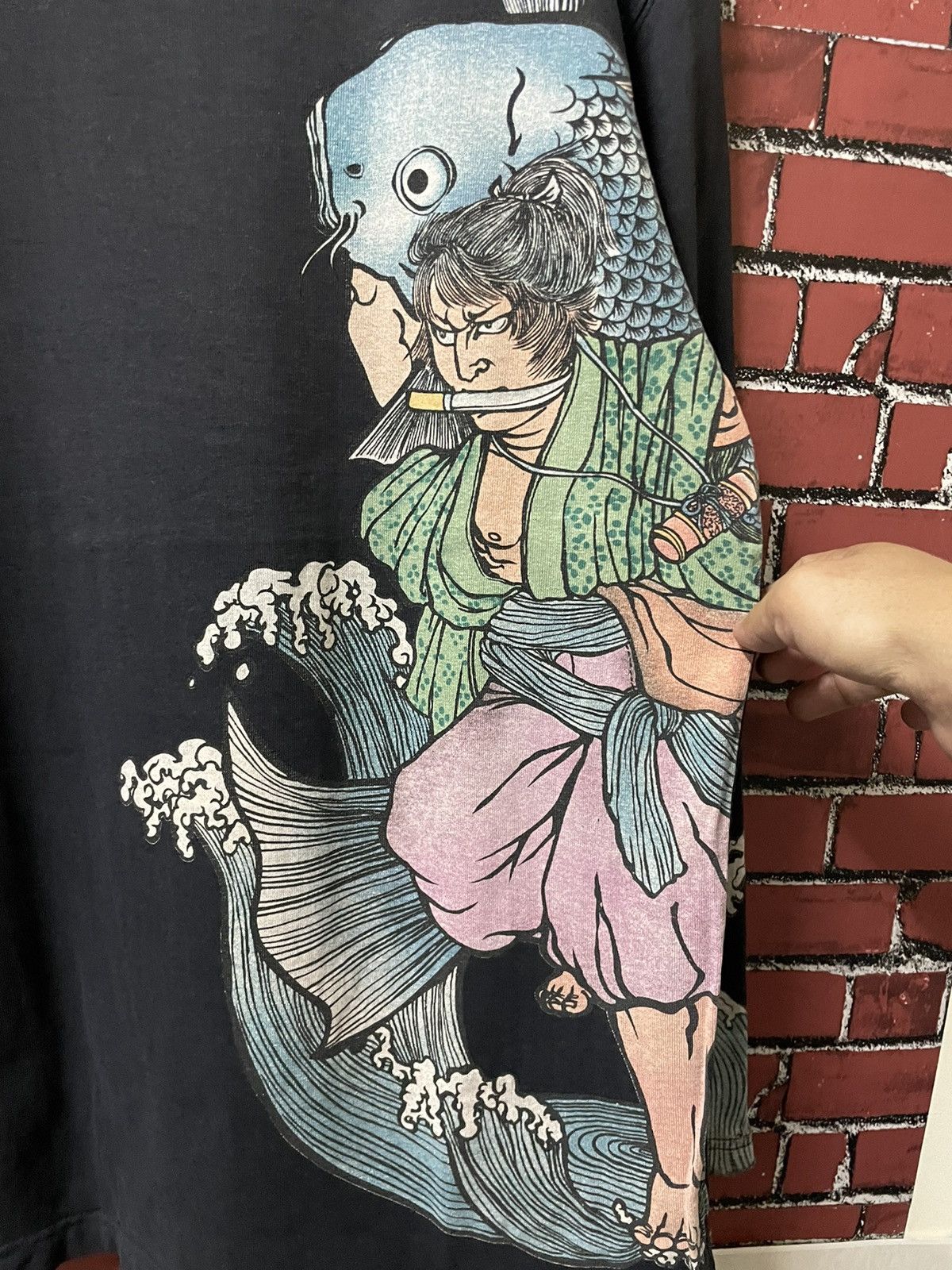Japanese Brand VINTAGE GRAPHIC JAPANESE UKIYO-E SUKAJAN Size US L / EU 52-54 / 3 - 4 Thumbnail