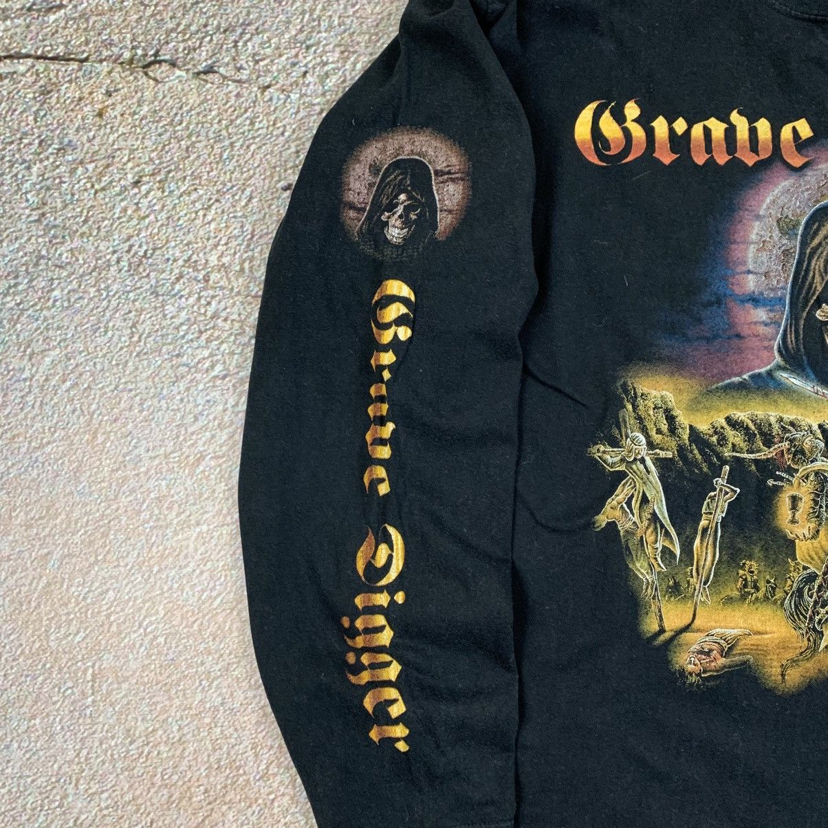 Band Tees Grave Digger Knight Of The Cross Vintage Long Sleeve T Shirt Size US XL / EU 56 / 4 - 3 Thumbnail