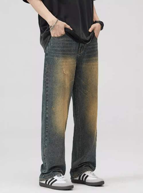 Japanese Brand × Jean High street distressed American retro ripped oversized jeans Size US 32 / EU 48 - 2 Thumbnail