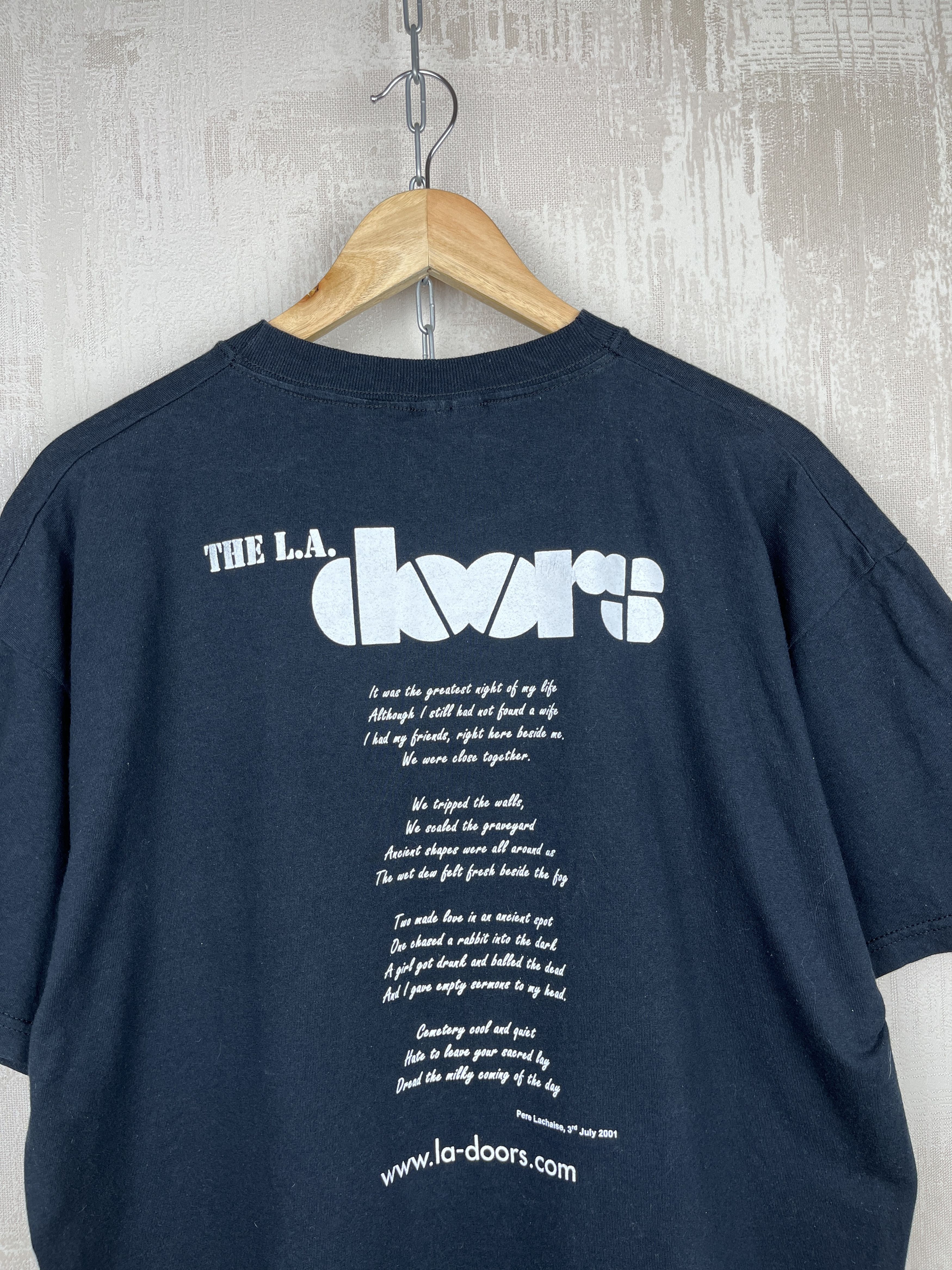 Band Tees The L.A. Doors Pere Lachaise 3rd July 2001 Vintage T-shirt Size US XL / EU 56 / 4 - 12 Thumbnail