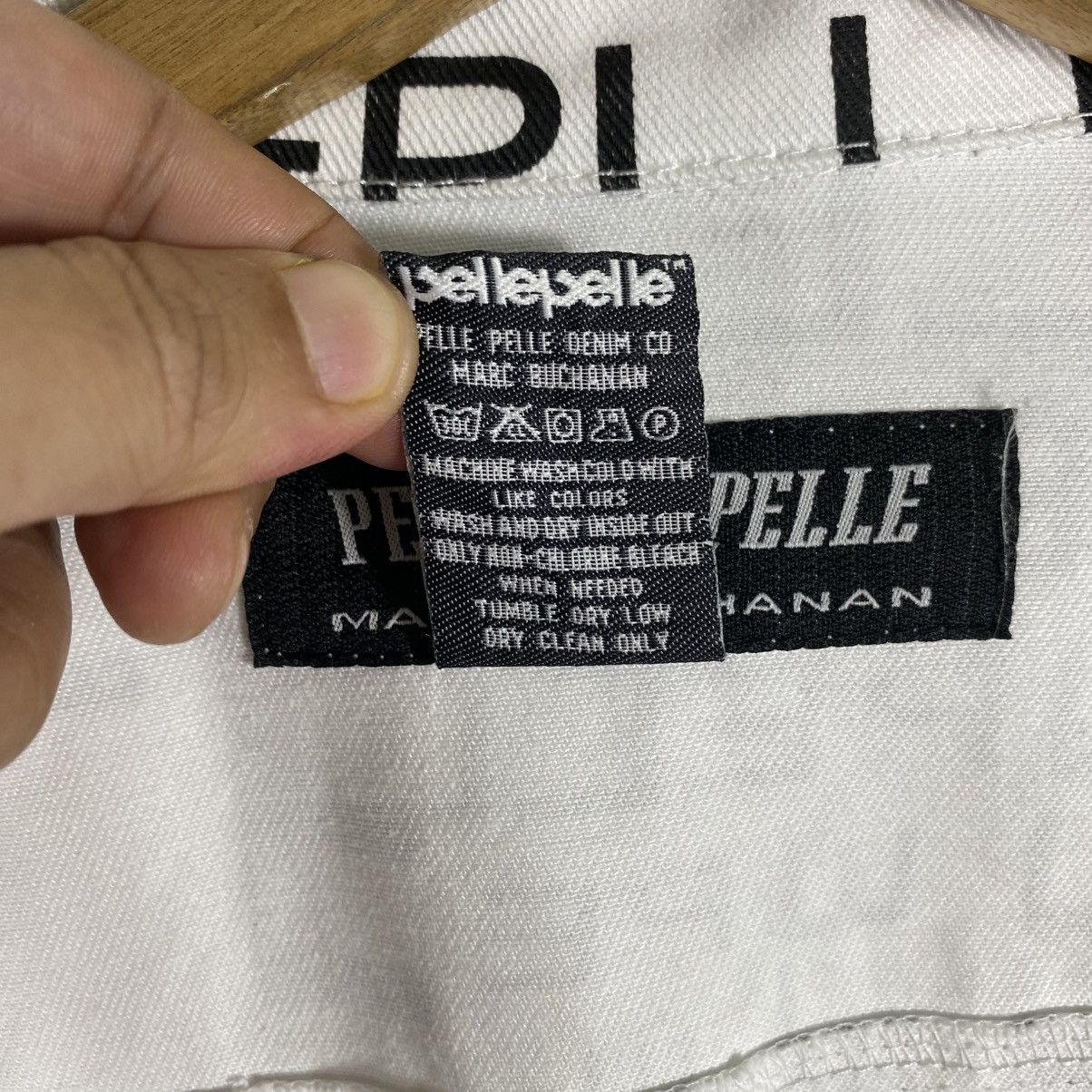 Marc Buchanan Vintage Pelle Pelle Marc Buchanan Full Print denim Jacket Size US XL / EU 56 / 4 - 9 Thumbnail