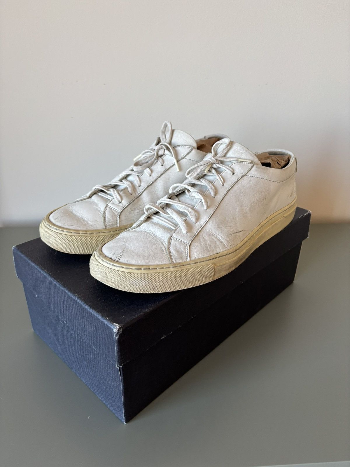 Common Projects Common Projects Achilles in White Leather Size US 11 / EU 44 - 2 Thumbnail