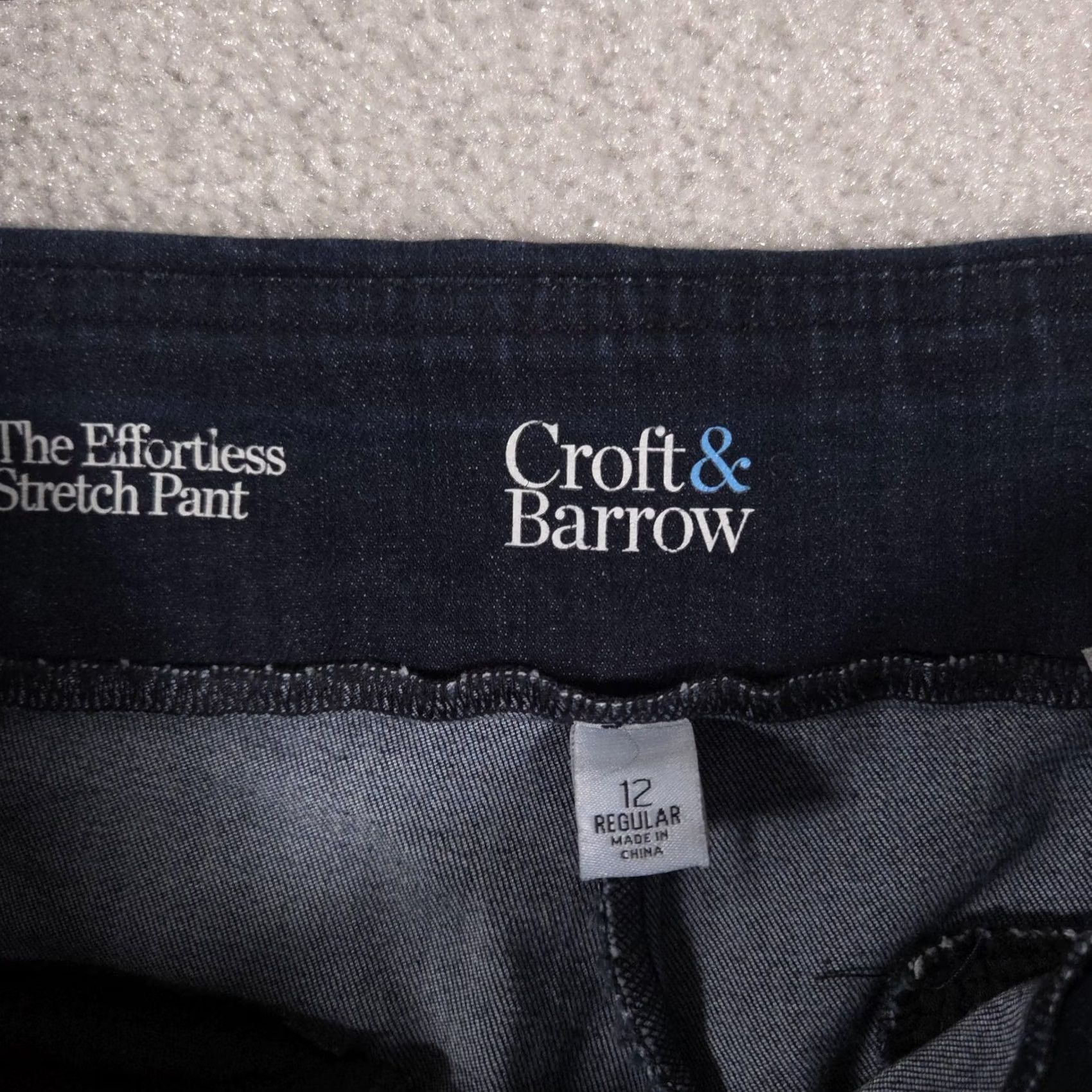 Croft & Barrow Croft & Barrow Pants Womens 12 Effortless Stretch Denim Pull On Straight Leg Size 34" / US 12 / IT 48 - 6 Thumbnail