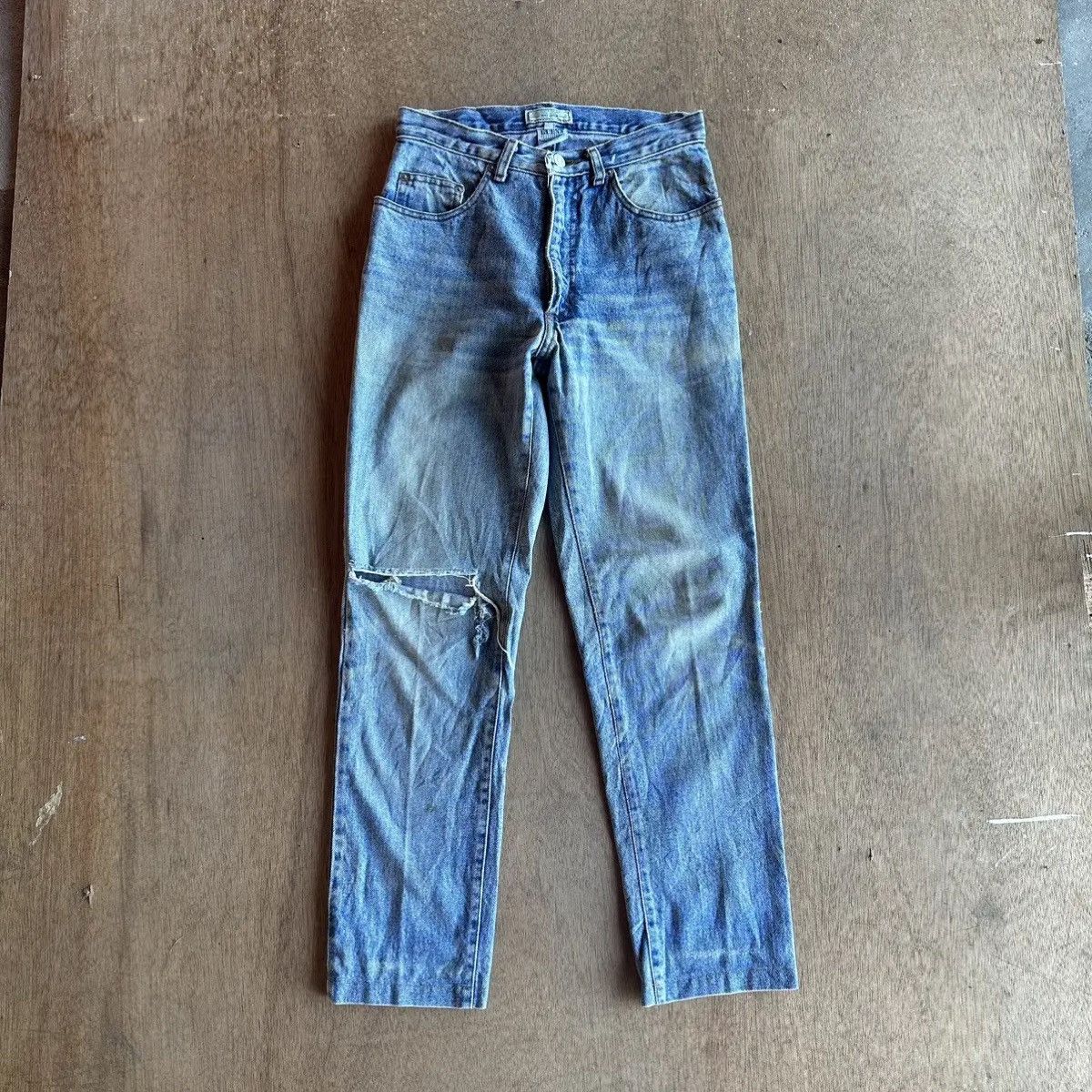 Vintage Distressed Denim🔥Vintage GUESS Jean Made In U.S.A Pants W27 Size US 27 - 3 Thumbnail