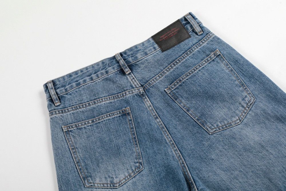 Jean American high street style washed distressed jeans for men Size US 32 / EU 48 - 5 Thumbnail