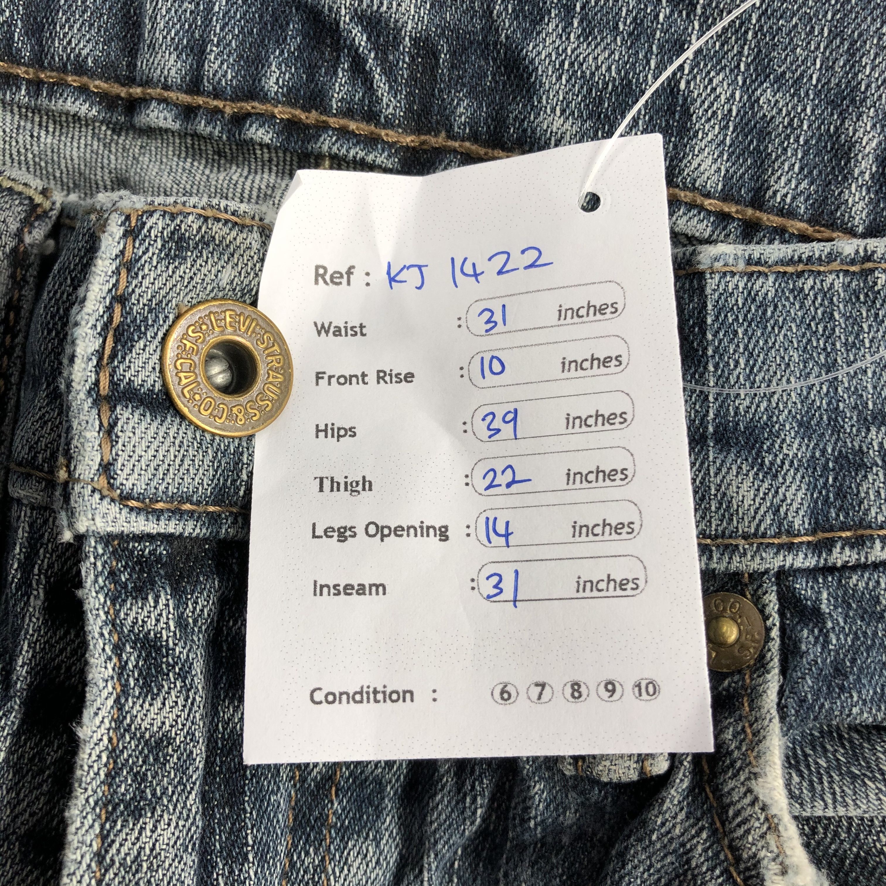 Levi's Vintage Levi's 514 Jeans Faded Blue Denim KJ1422 Size US 31 - 17 Thumbnail