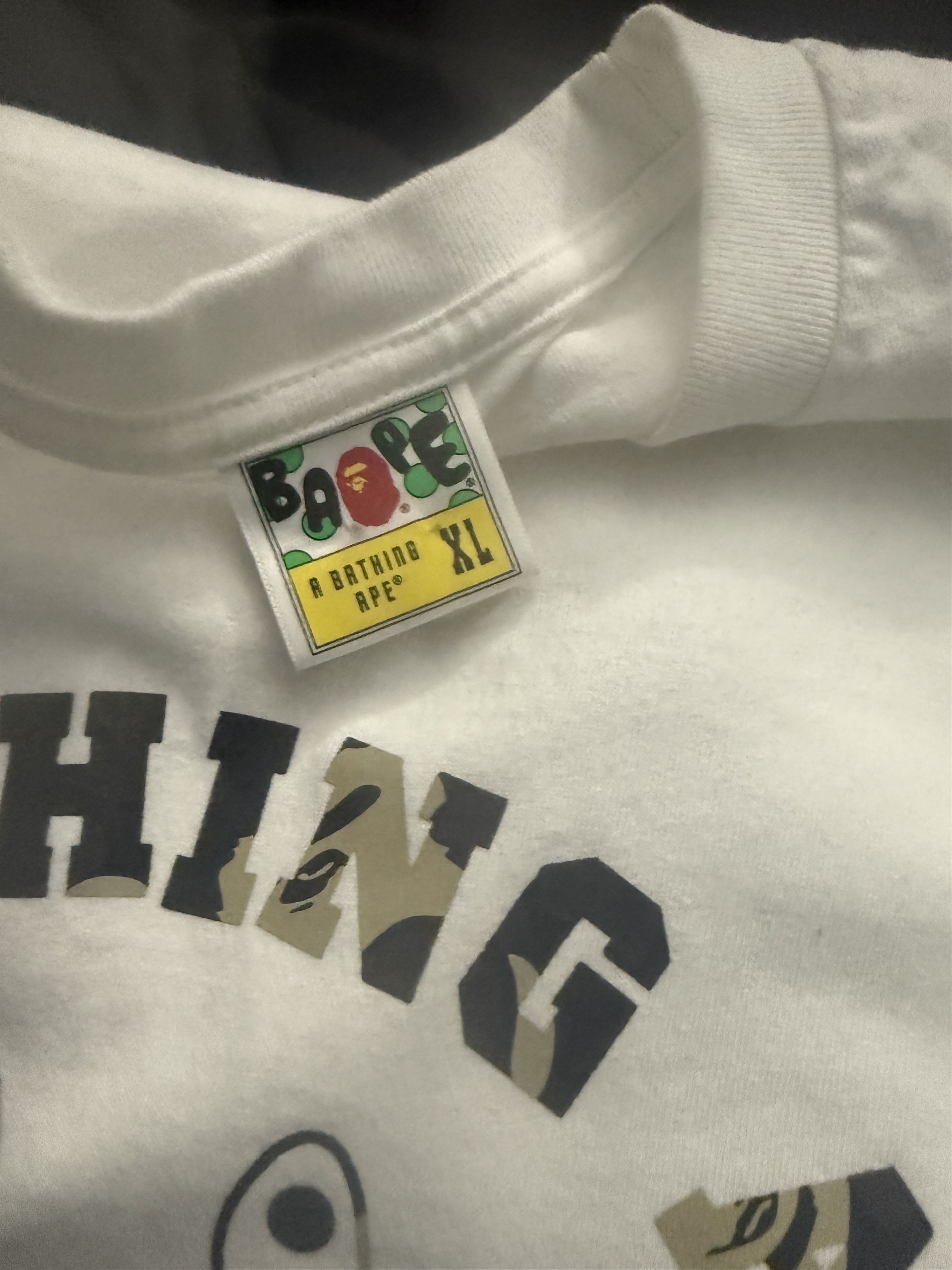 Bape Shark College Tee Size US XL / EU 56 / 4 - 2 Thumbnail
