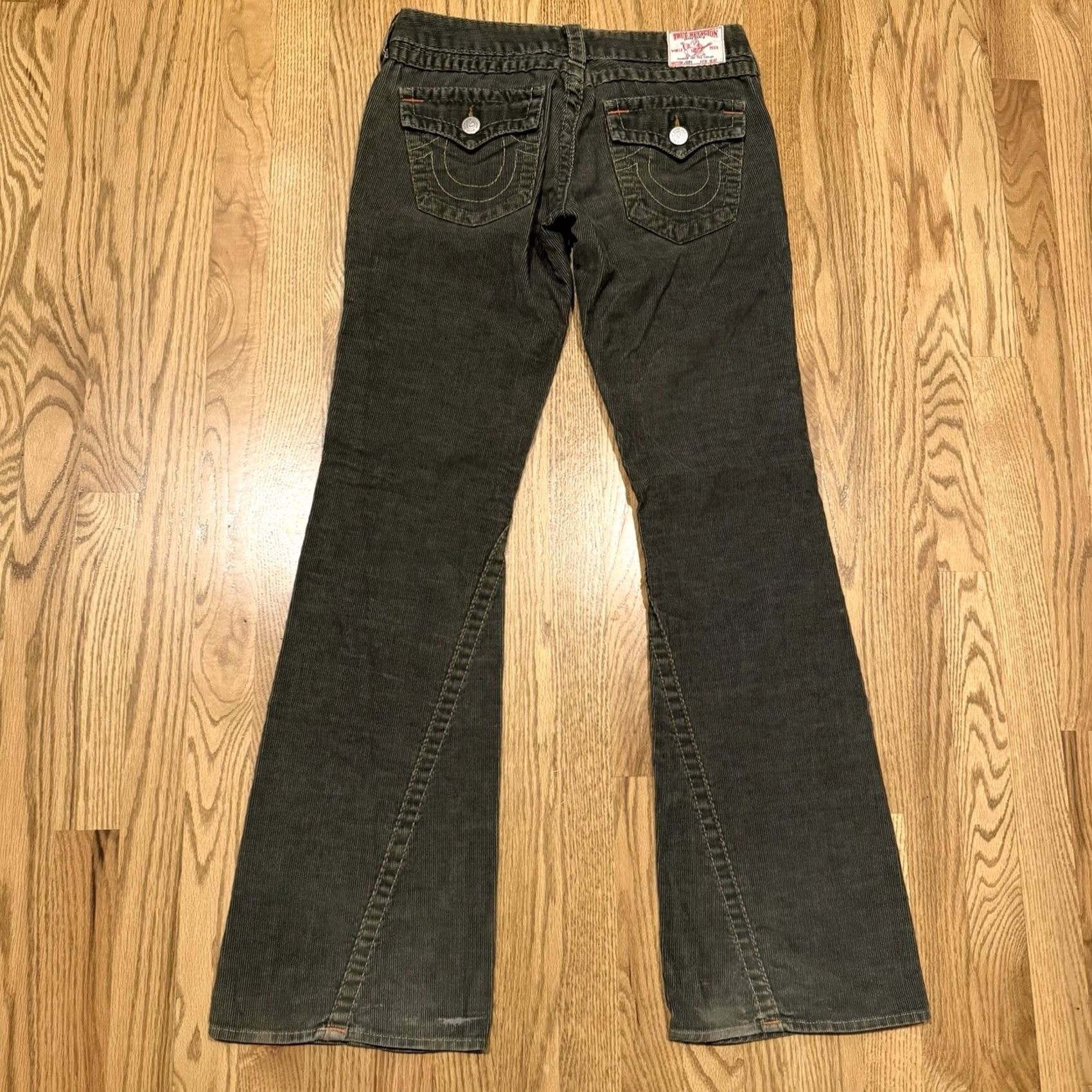 True Religion True Religion Joey Corduroy Flare Pants Women’s 28 Green Y2K Brown Corduroy Flared Pants Womens 28 Y2K Joey Big T Size 28" / US 6 / IT 42 - 2 Thumbnail