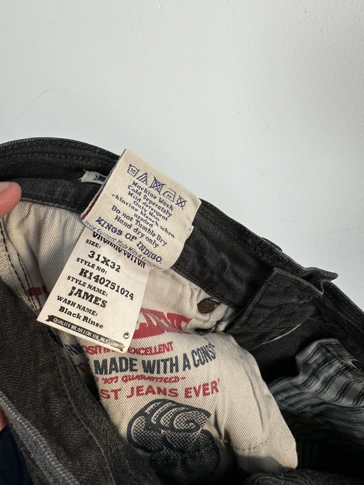 Kings Of Indigo × Vintage K.O.I. kings Of Indigo James Black Rinse Washed Jeans Size US 31 - 7 Thumbnail