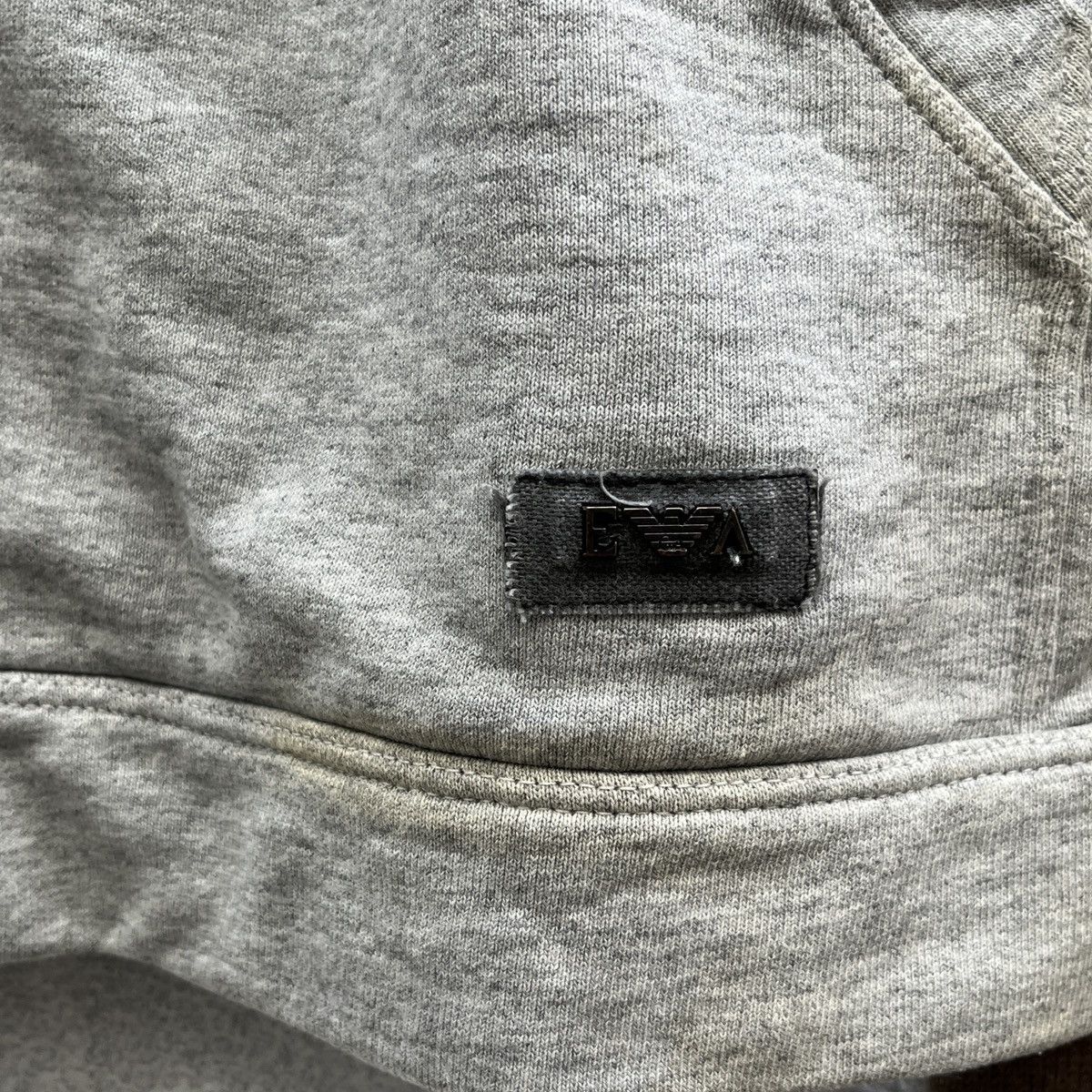 Emporio Armani 00’s Emporio Armani Hybrid Knitted Hoodie Size US M / EU 48-50 / 2 - 4 Thumbnail