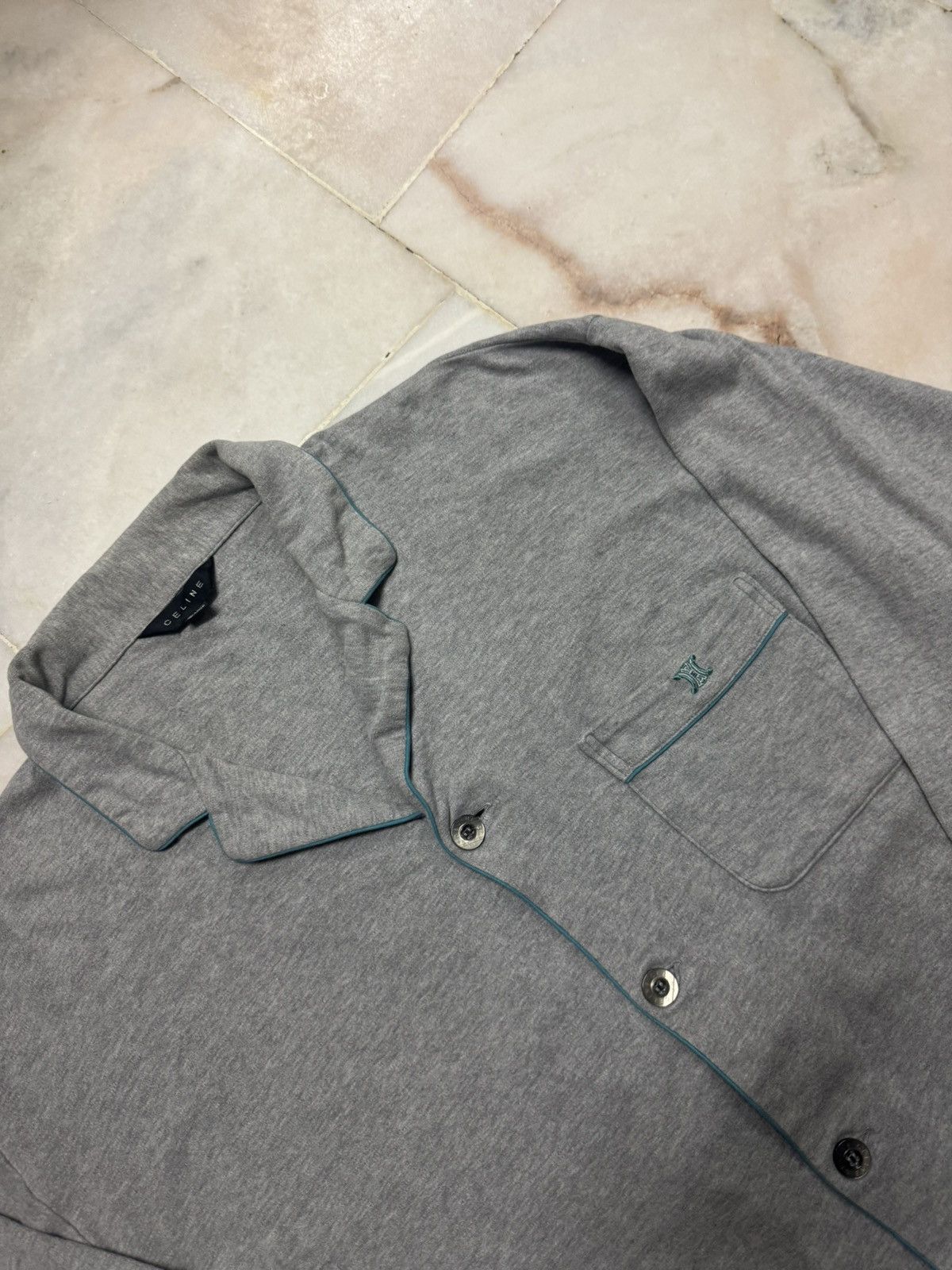 Celine 💥CELINE PYJAMAS TOP POCKET BUTTON MADE IN JAPAN Size US L / EU 52-54 / 3 - 6 Thumbnail
