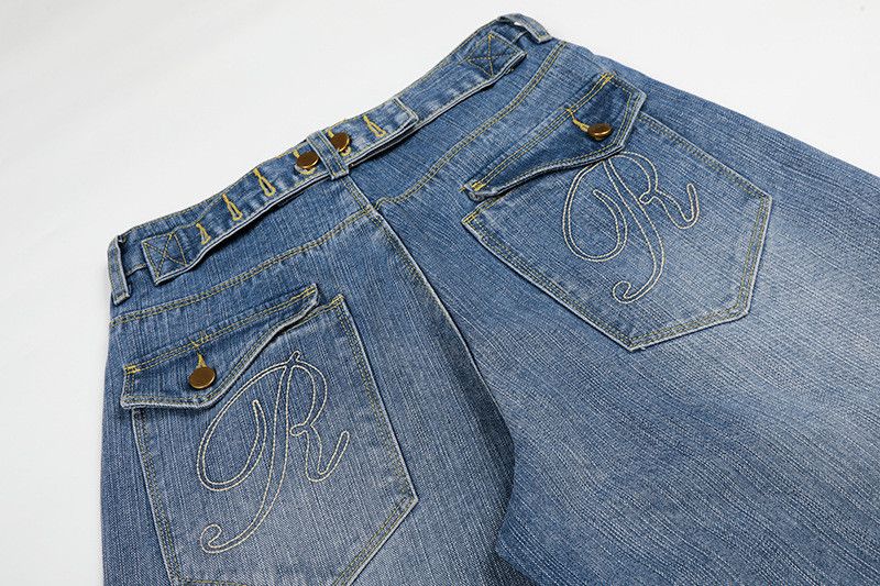Vintage American Vintage Washed & Distressed Blue Jeans Size US 32 / EU 48 - 4 Thumbnail