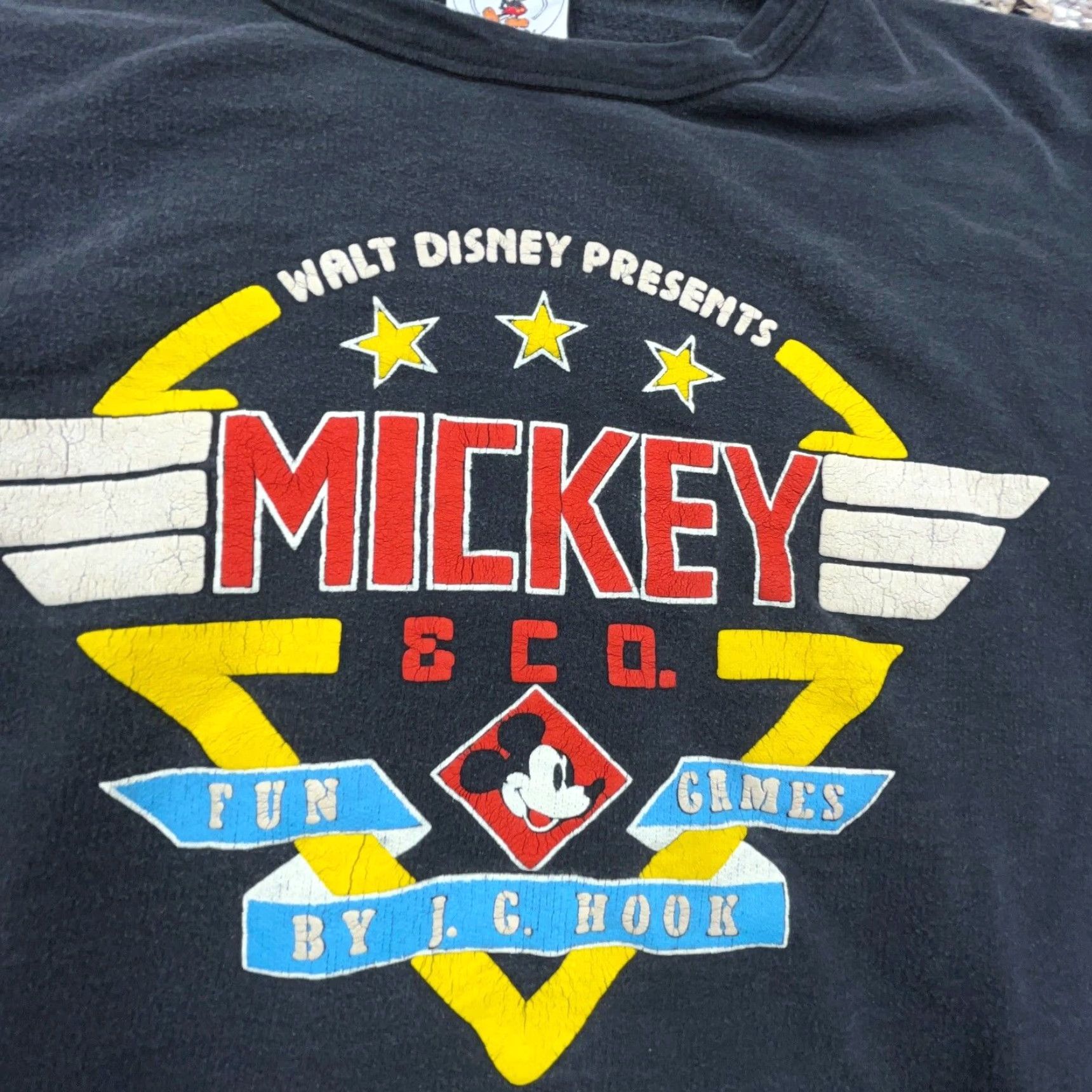 Mickey & Co. VINTAGE Disney Sweatshirt Women Medium Black Crew Neck Mickey Mouse 90s Size M / US 6-8 / IT 42-44 - 3 Thumbnail