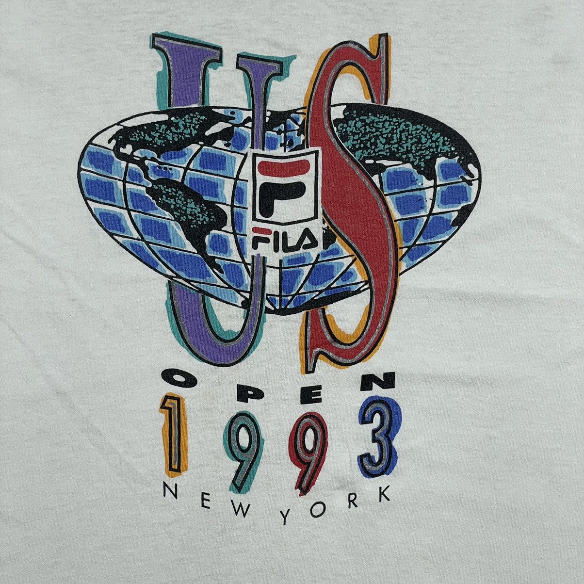 Fila 🔥LAST PRICE🔥 Vintage 1993 Fila Us Open New York Tee Size US XL / EU 56 / 4 - 4 Thumbnail