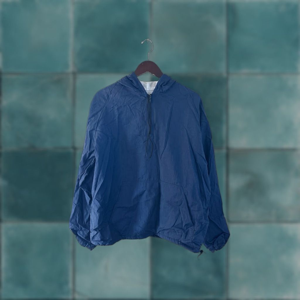 Vintage VINTAGE Windbreaker Jacket Mens M Navy Blue 90s Deadstock NWOT USA Made Lightweight Zip 90s Mens Jacket Size US M / EU 48-50 / 2 - 1 Thumbnail