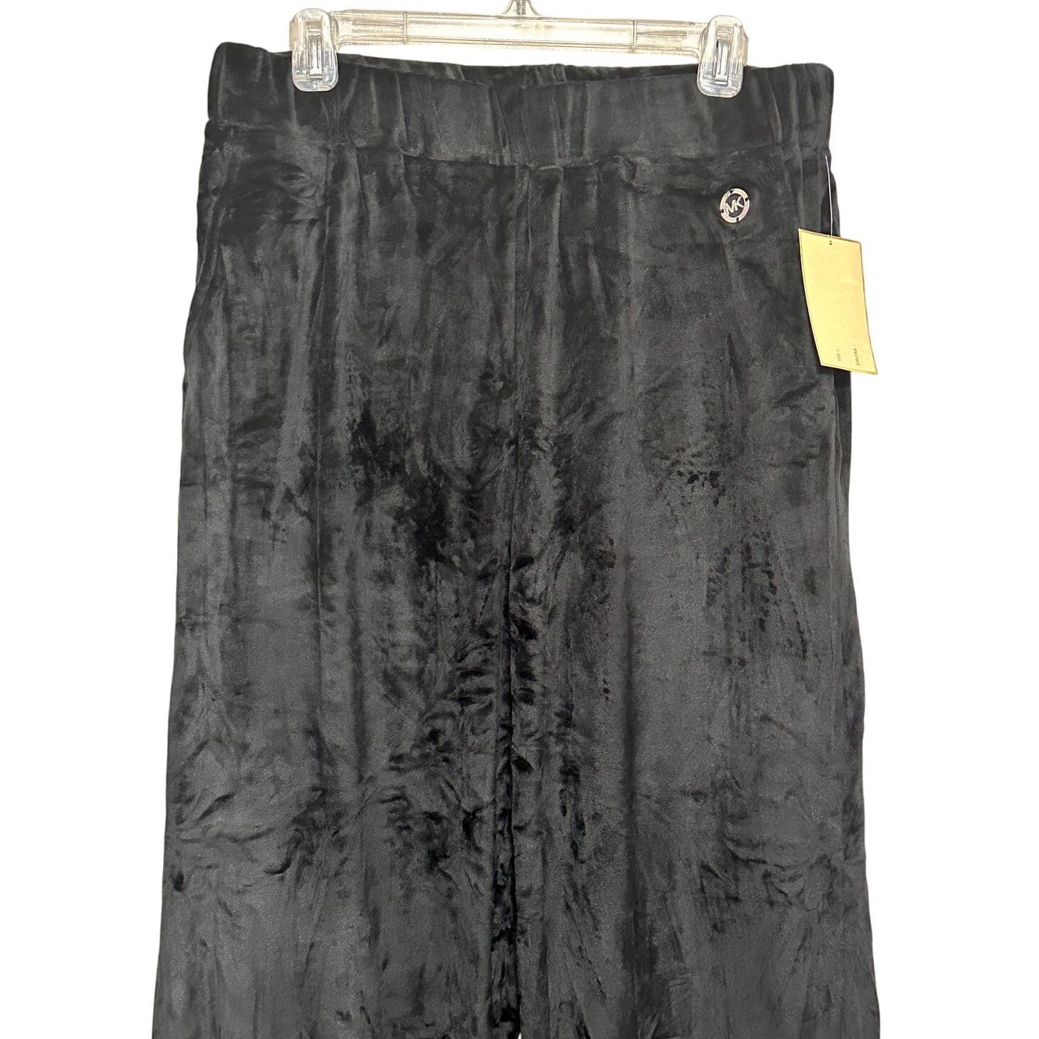 Michael Kors Michael Kors Pull On Pants Pockets Velour Black Womens L NWT Size 32" / US 10 / IT 46 - 3 Thumbnail
