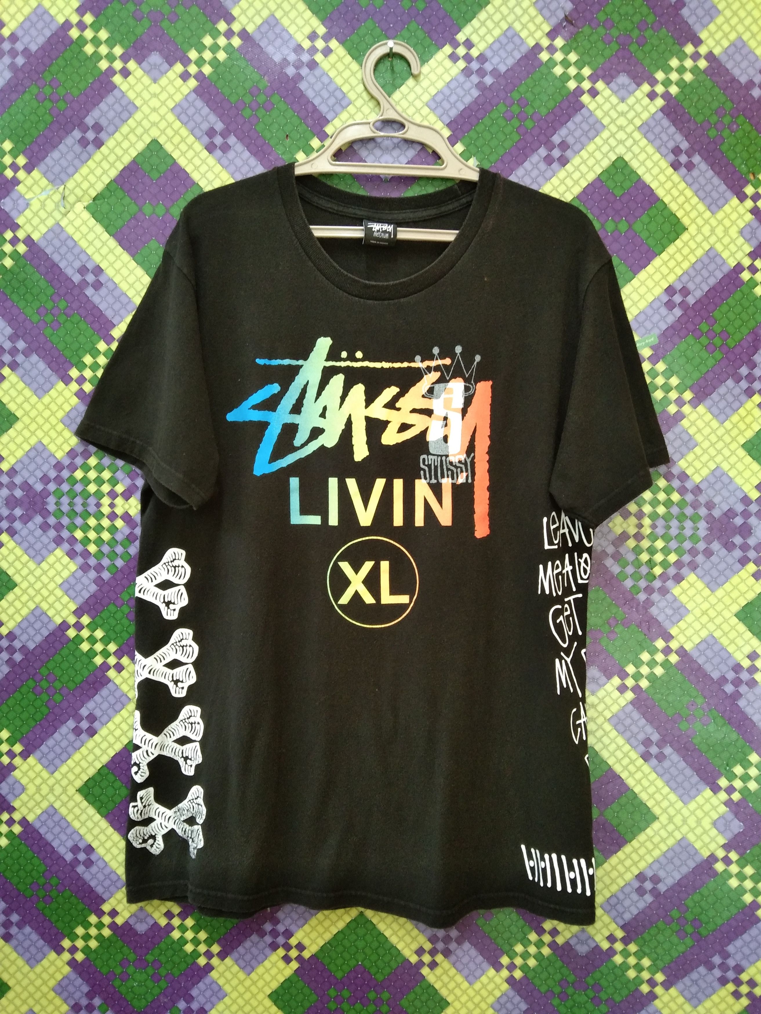 Stussy × Vintage VINTAGE STUSSY LIVIN XL T-SHIRT Size US M / EU 48-50 / 2 - 1 Thumbnail