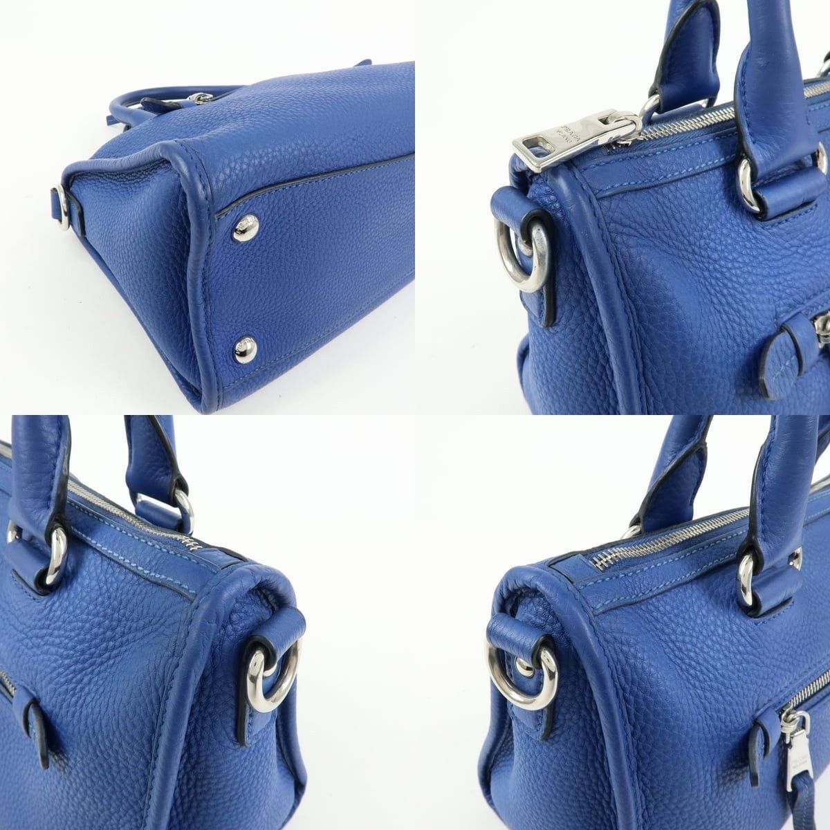 Prada Prada Vitello Daino Calfskin Shoulder Bag Blue Size ONE SIZE - 5 Thumbnail