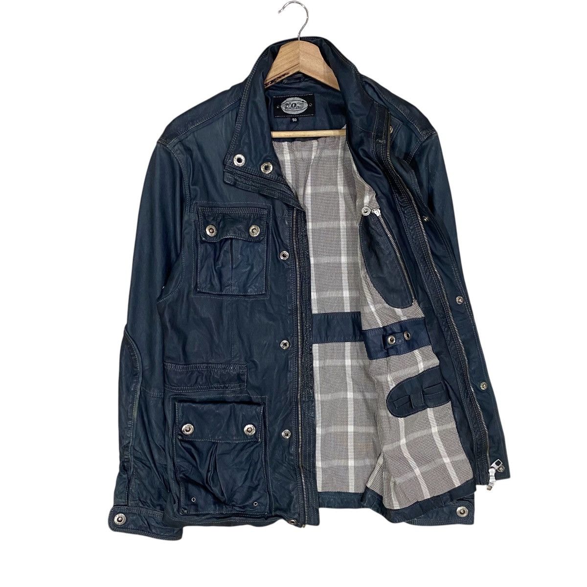 Genuine Leather × Vintage VTG SIOSI PER CARLOS IBAEZ GENUINE LEATHER JACKET Size US S / EU 44-46 / 1 - 1 Thumbnail