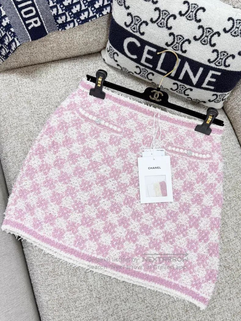 Chanel Chanel Chessboard half-length skirt Size 25" / US 0 / IT 36 - 1 Thumbnail