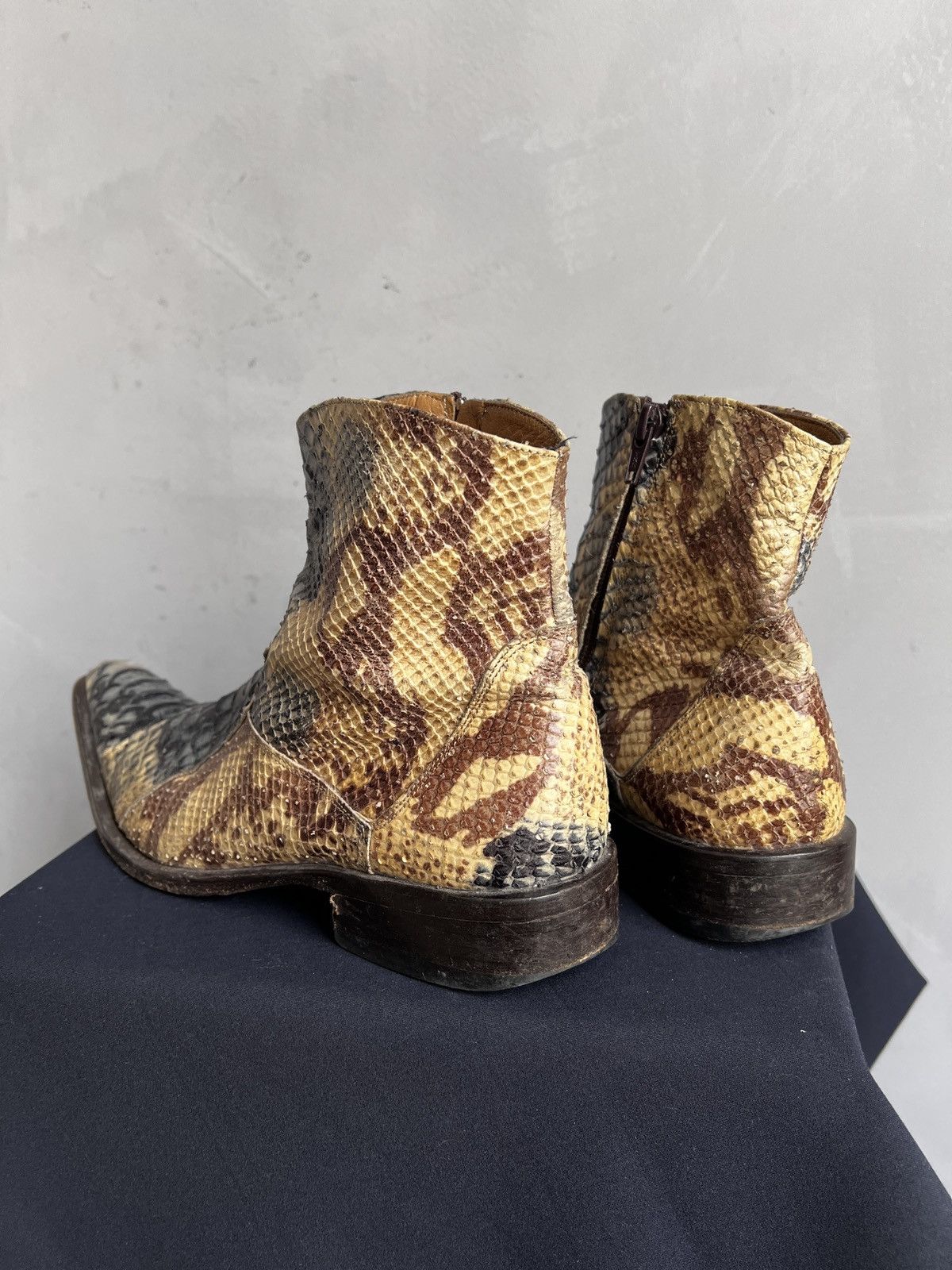 Hedi Slimane Python snake leather western boots hedi slimane style 90s Size US 8 / EU 41 - 9 Thumbnail