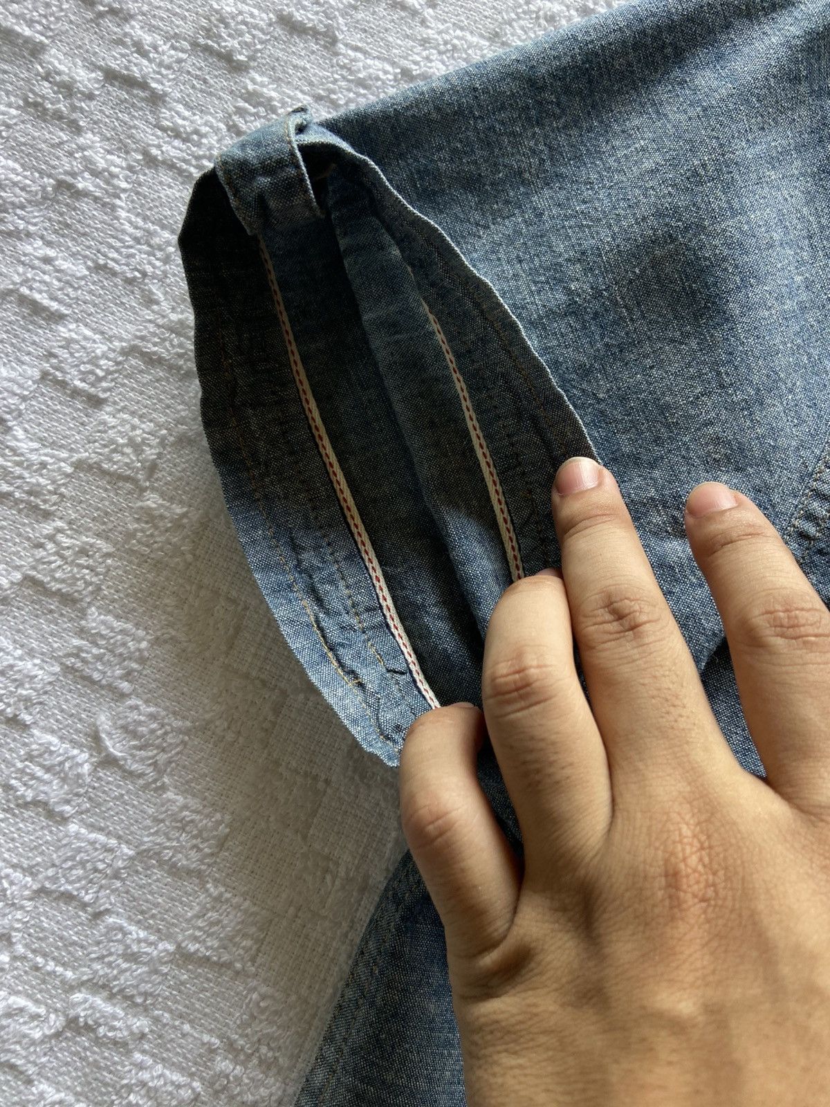 Levi's Levi’s Chambray Selvedge S/S Western Shirt. Size US M / EU 48-50 / 2 - 8 Thumbnail