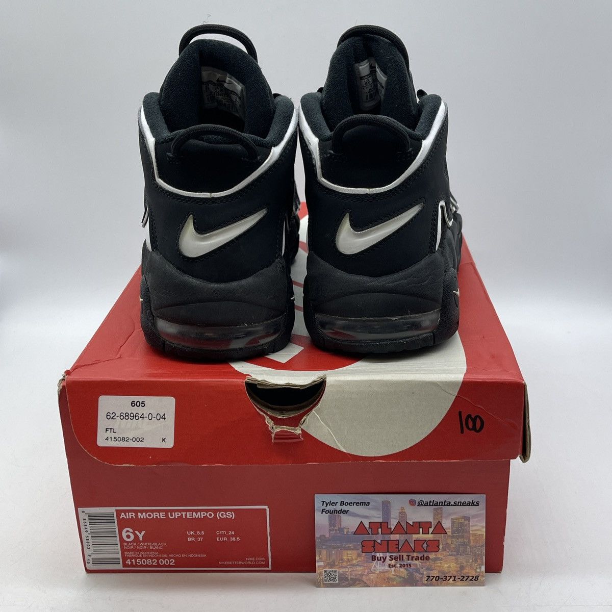 Nike Air more uptempo black Size US 6 / EU 39 - 3 Thumbnail