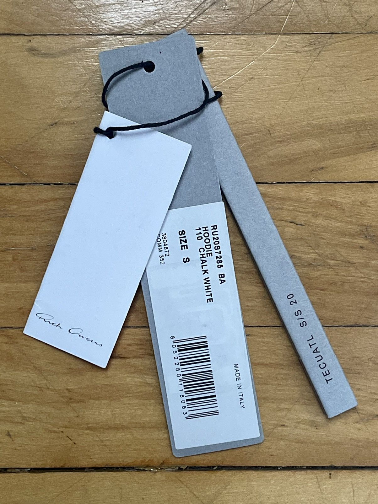 Rick Owens SS20 Tecuatl Chalk White Long Hoodie Size US M / EU 48-50 / 2 - 11 Thumbnail