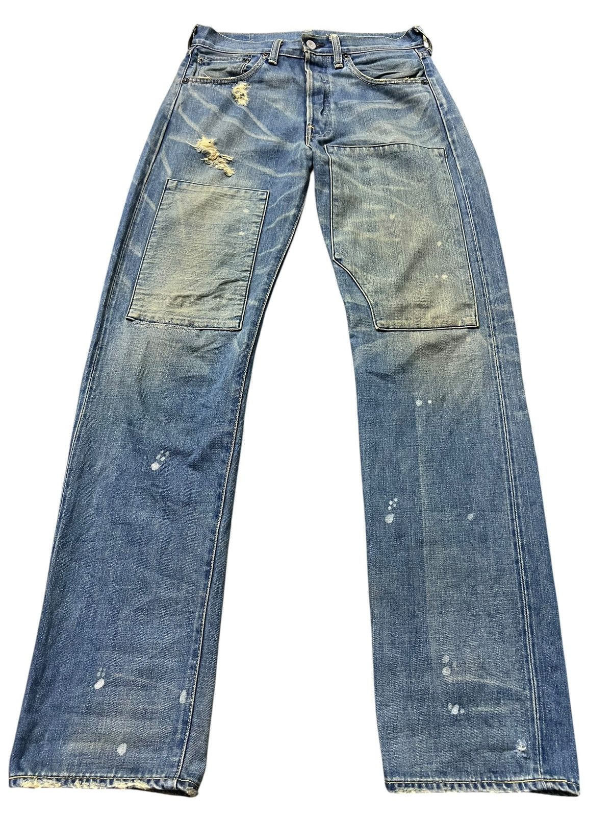 Levi's Vintage Levi’s 501 Big E Selvedge Distressed Mud Wash Jean Size US 30 / EU 46 - 1 Thumbnail