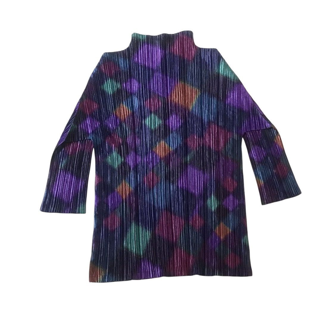 Pleats Please Issey Miyake Issey miyake pleats please multicolor mock neck Size S / US 4 / IT 40 - 7 Thumbnail