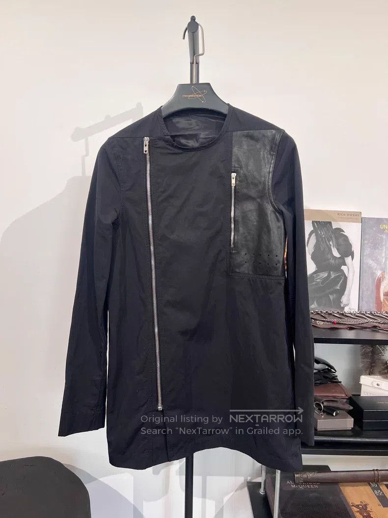Rick Owens Rick Owens Pocket Patch Collarless Shirt Jacket Size US M / EU 48-50 / 2 - 1 Thumbnail