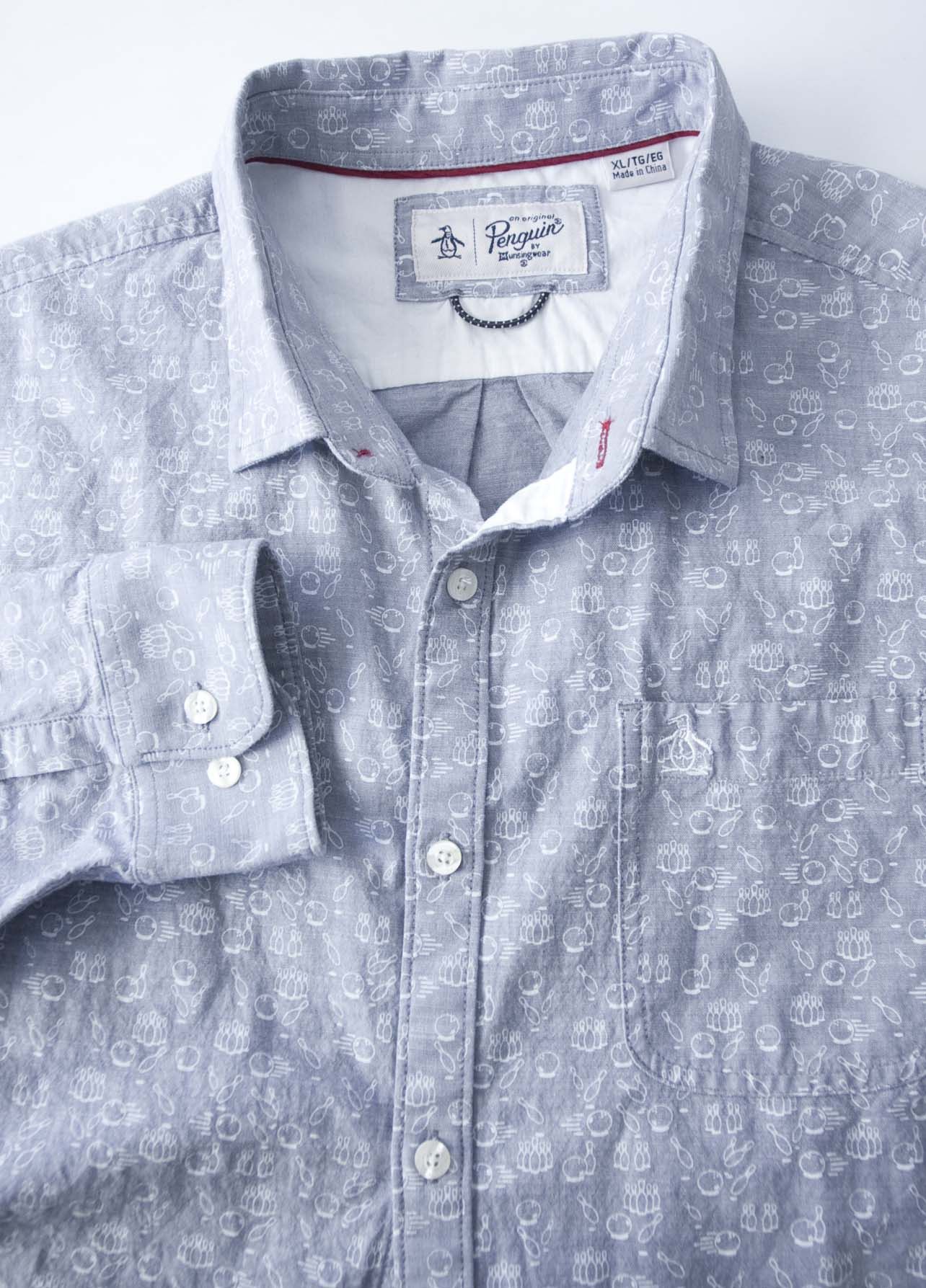 Original Penguin Penguin by Munsingwear Shirt Size XL Bowling Blue Size US XL / EU 56 / 4 - 3 Thumbnail