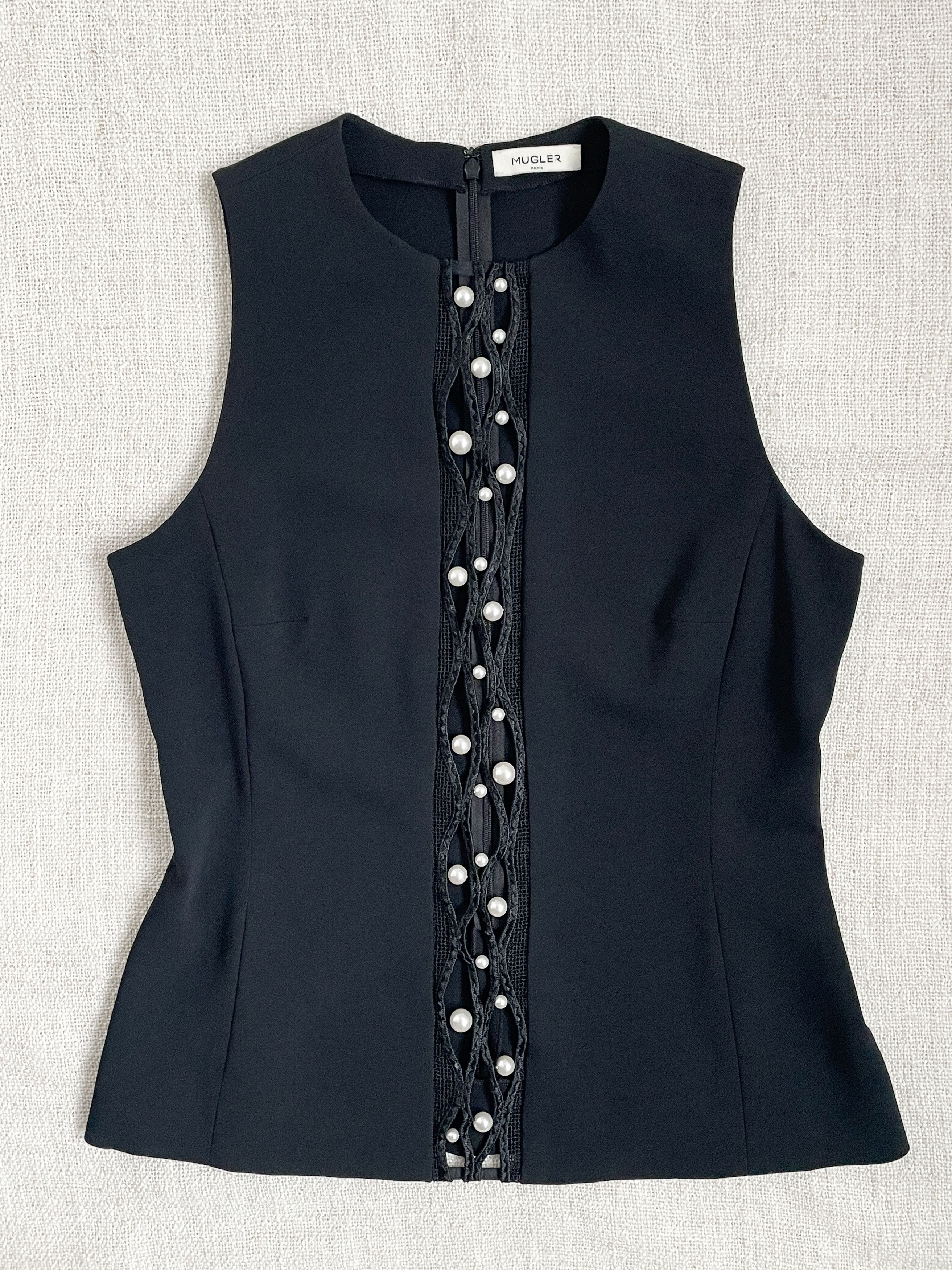 Mugler pearl top Size M / US 6-8 / IT 42-44 - 2 Thumbnail