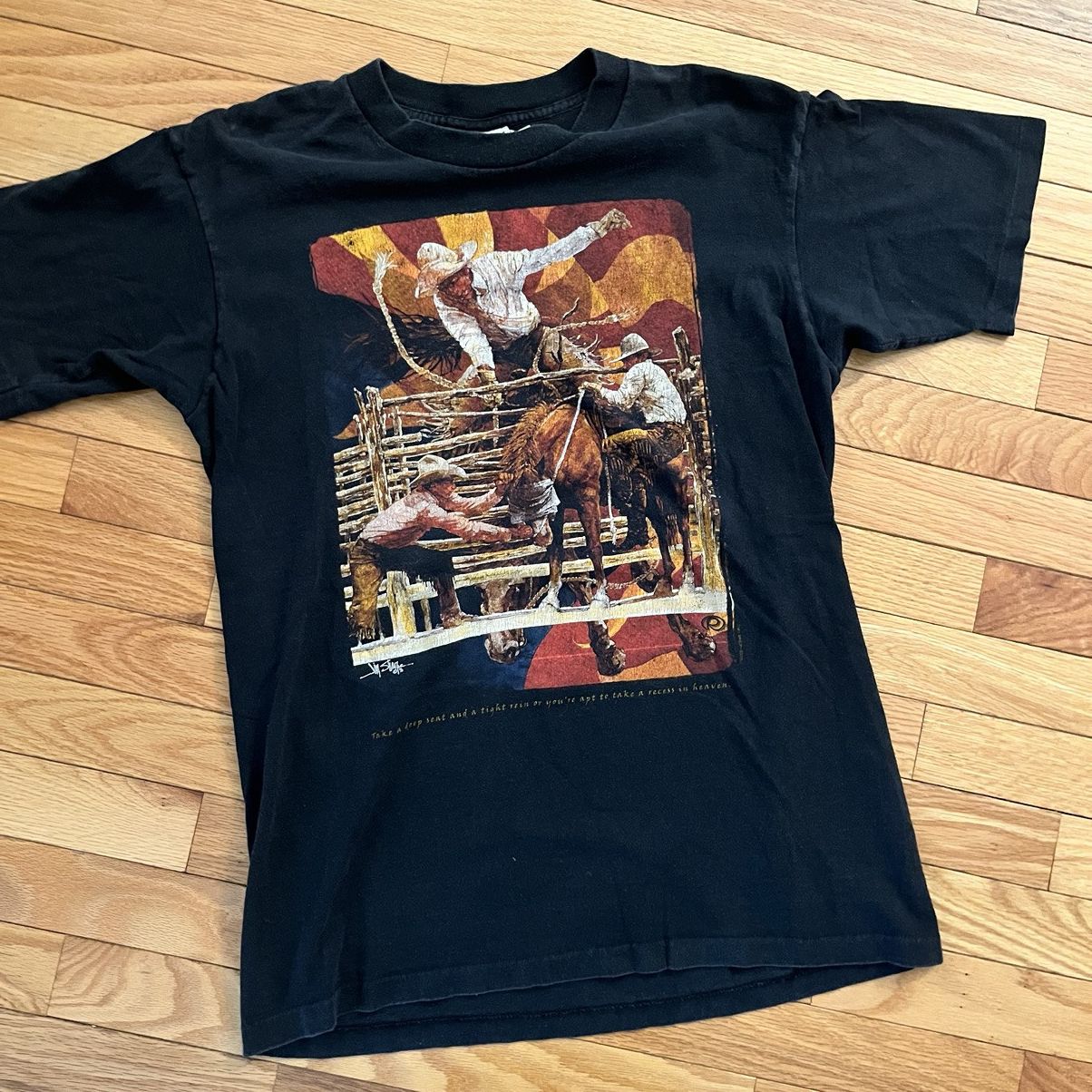 Band Tees × Vintage VTG 1996 Cowboy Rodeo Tee Size US M / EU 48-50 / 2 - 1 Thumbnail