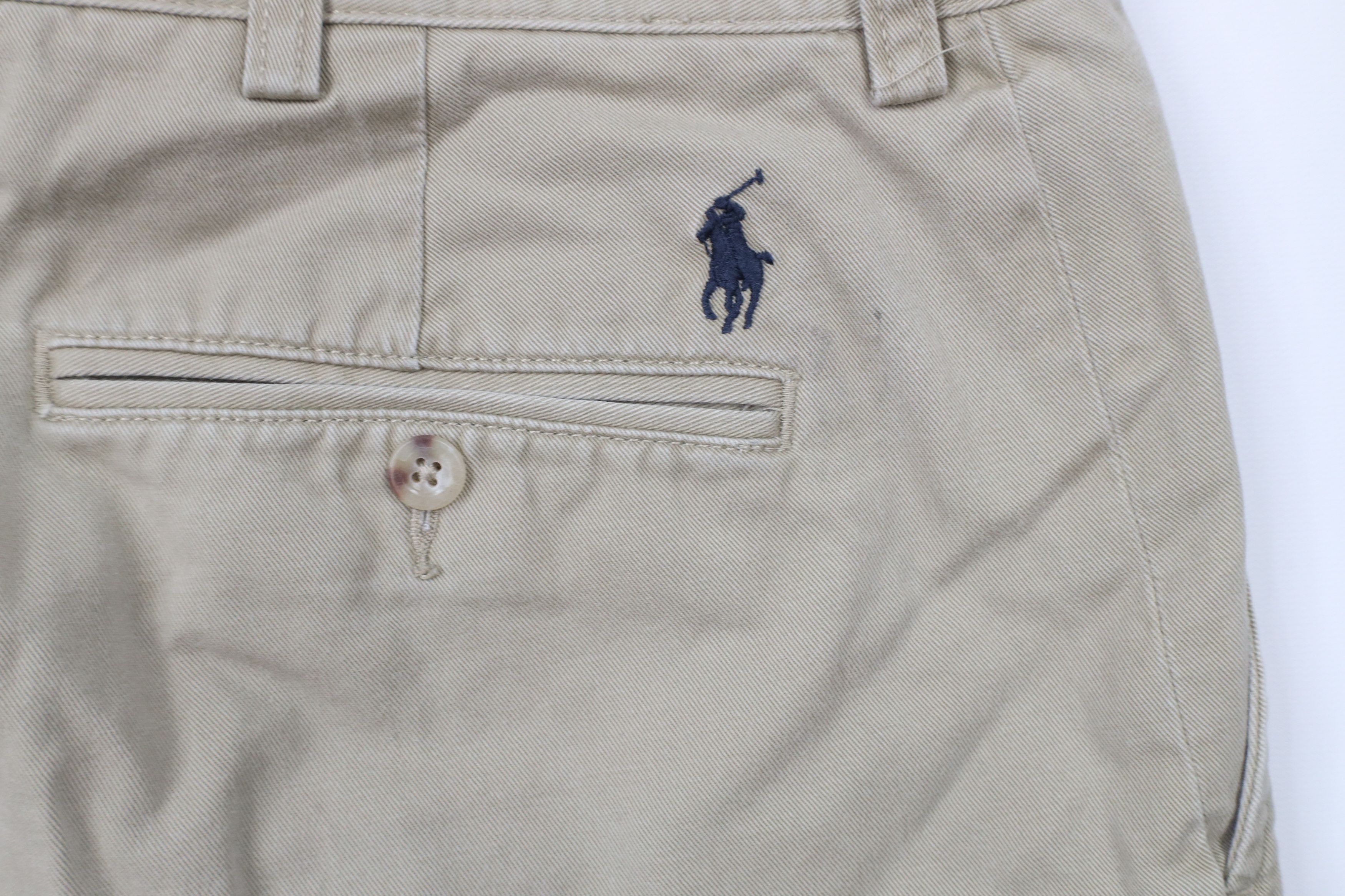 Ralph Lauren × Vintage Vintage 90s Ralph Lauren Leg Chino Pants Beige Cotton Size US 35 - 8 Thumbnail