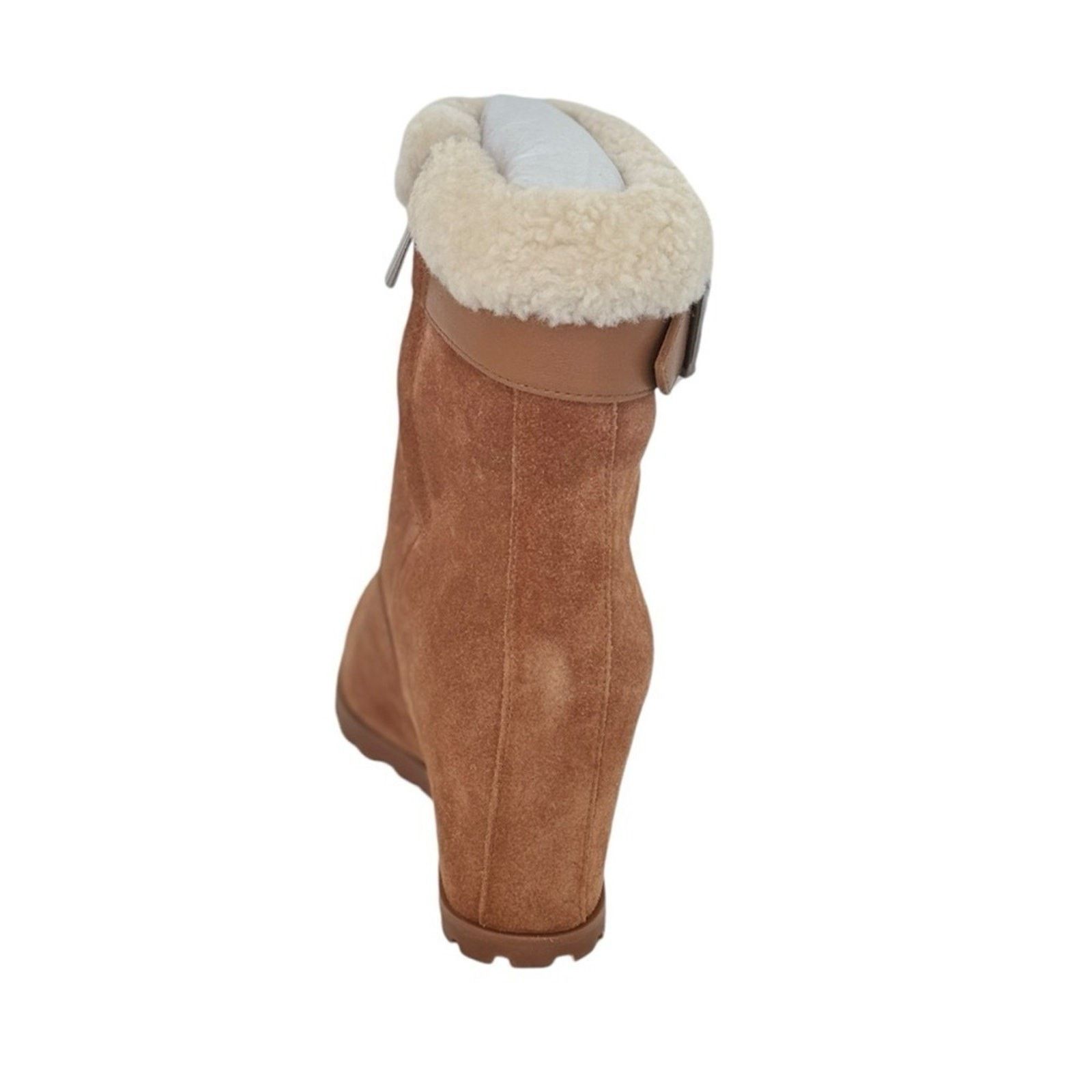 Jonathan Simkhai Jonathan Simkhai Toffee Suede Avery Shearling Wedges Size 7 Size US 7 / IT 37 - 7 Thumbnail