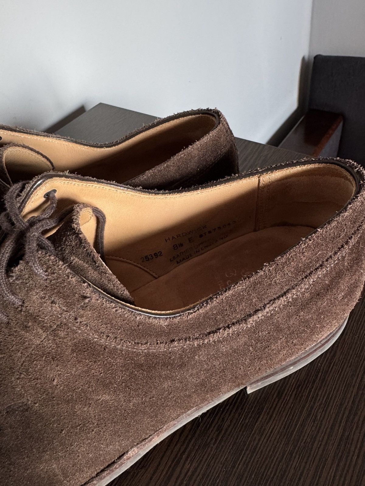Crockett & Jones RRP€610 Crockett & Jones Hardwick Dark Brown Suede Shoes Size US 9.5 / EU 42-43 - 4 Thumbnail