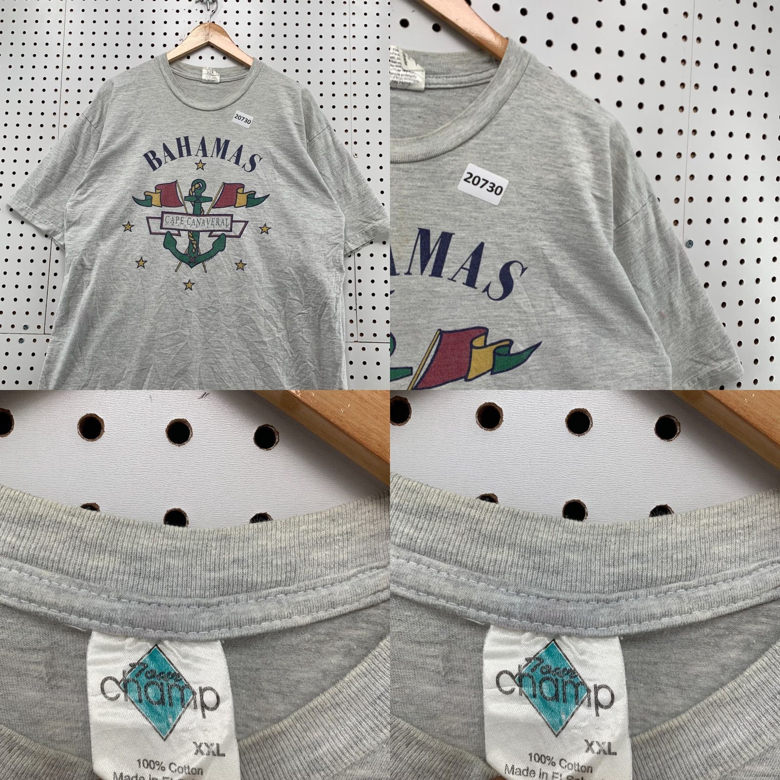 Vintage VINTAGE CHAMP Bahamas Shirt Gray Short Sleeve 2XL TEE Destination Mens Size US XXL / EU 58 / 5 - 8 Thumbnail