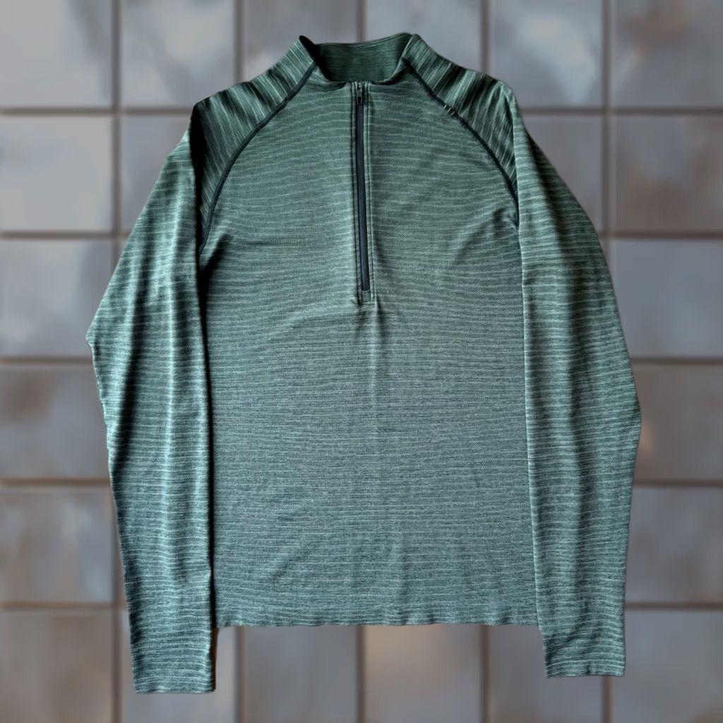 Lululemon Lululemon Metal Vent Tech 1/2 Zip Pullover M Green Utility Athleisure Workout Jacket Size US M / EU 48-50 / 2 - 1 Thumbnail