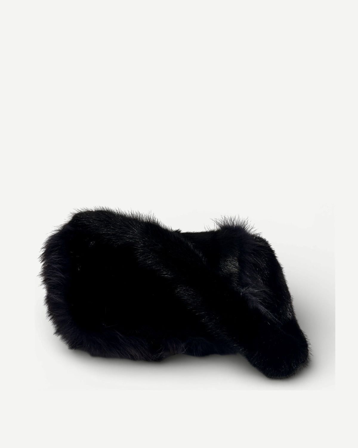 Fendi 2000s Black Long Fur Baguette Bag Size ONE SIZE - 2 Thumbnail