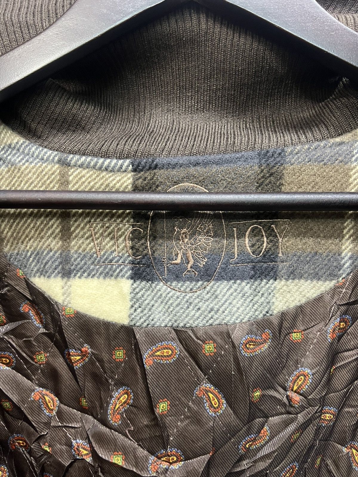Vintage Vintage VicJoy Plaid Wool Bomber Jacket Size US L / EU 52-54 / 3 - 8 Thumbnail