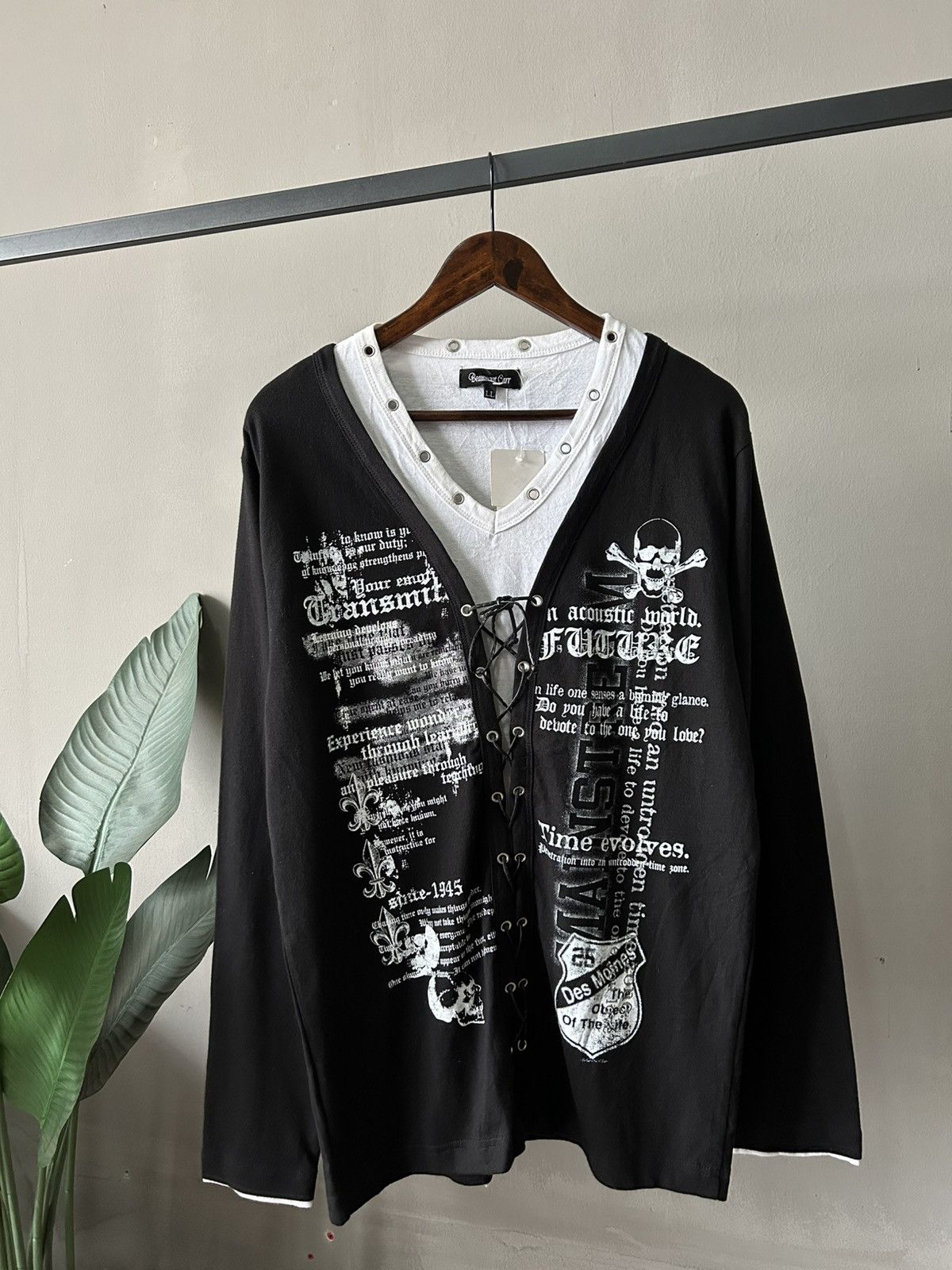 Japanese Brand Y2K Beaumont Lace Long Sleeve Size US L / EU 52-54 / 3 - 2 Thumbnail